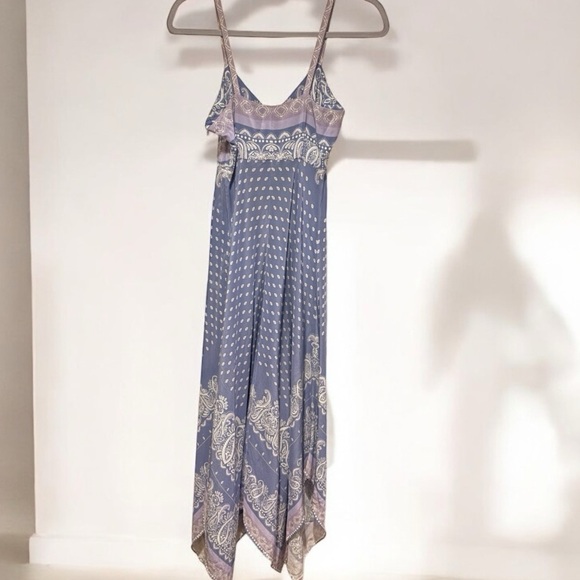 Intermix 100% Silk Isla Scarf Midi Dress Size 2 Blue/Lilac - Picture 8 of 16